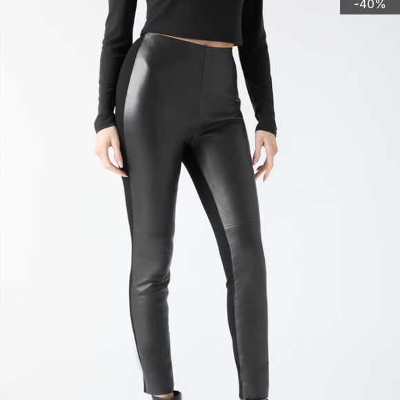 Guess Pants - Guess Black Skinny Faux Leather Leggings